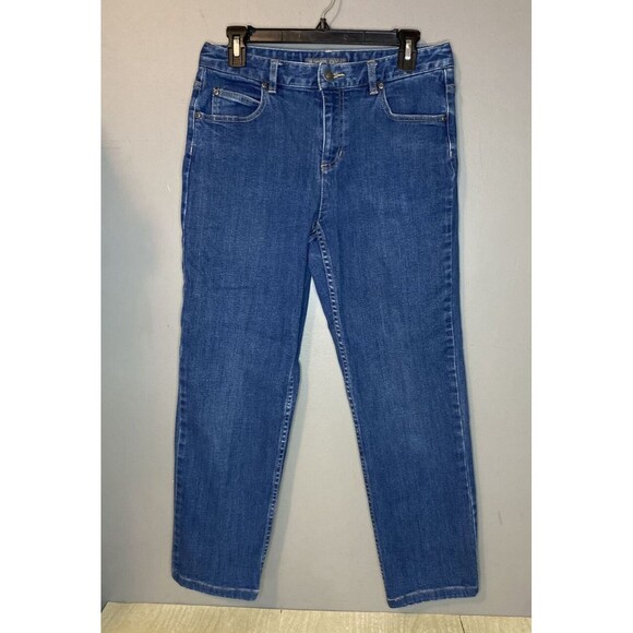 Liz Claiborne Women's 6R Straight Leg Denim Blue Jeans - Picture 2 of 5